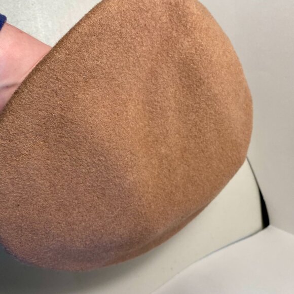 KANGOL blue 100% Pure New Wool 504 Seamless Flat Cap Medium, Camel/LghtBrw - Picture 9 of 12